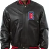 Duncan Mills Los Angeles Clippers Black Leather Bomber Jacket