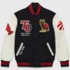 Ebba Toronto Raptors Black and White Wool Varsity Jacket