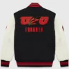 Ebba Toronto Raptors Black and White Wool Varsity Jacket Back