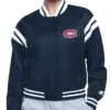 Ellie Montreal Canadiens Printed Varsity Satin Jacket