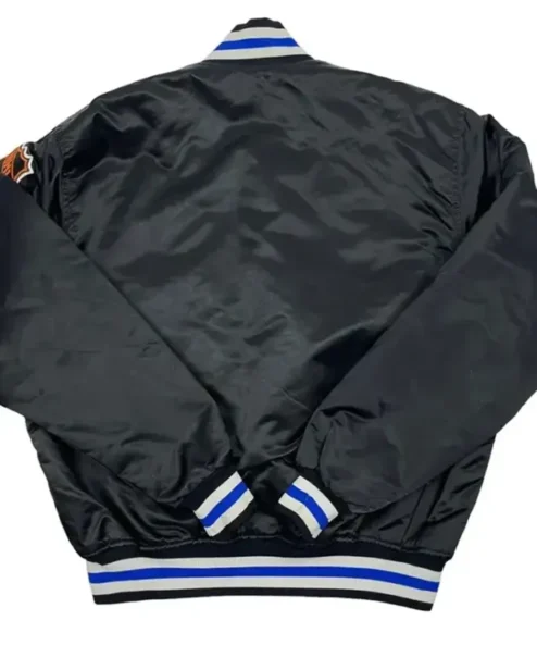 Elna NHL Tampa Bay Lightning Black Satin Varsity Jacket