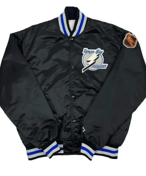 Elna NHL Tampa Bay Lightning Black Varsity Jacket