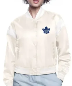 Ericka Toronto Maple Leafs Printed Varsity Jacket