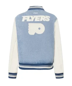 Flyers Blue And White Full Varsity Jacket