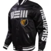 Frederick Memphis Grizzlies Black Satin Varsity Jacket