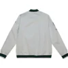Gerhold NBA Dallas Mavericks White Satin Varsity Jacket Back