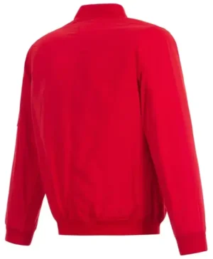 Get Now Atlanta Braves Red Satin Zipper Varsity Jacket For Sale