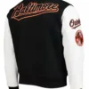 Get Now Baltimore Orioles Logo Black And White Varsity Jacket For Sale