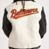 Get Now Baltimore Orioles White And Black Letterman Jacket For Sale