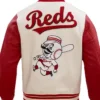 Get Now Cincinnati Reds Red And White Varsity Wool Jacket For Sale