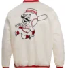 Get Now Cincinnati Reds White Varsity Satin Full Snap Jacket For Sale