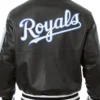 Get Now Kansas City Royals Full Leather Black Varsity Jacket For Sale