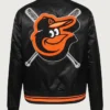 Get Now MLB Baltimore Orioles Mashup Rib Wool Varsity Jacket For Sale