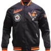 Get Now Mens Pro Baltimore Orioles White And Black Satin Varsity Jacket