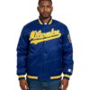 Get Now Milwaukee Brewers Royal Blue & Yellow Varsity Jacket