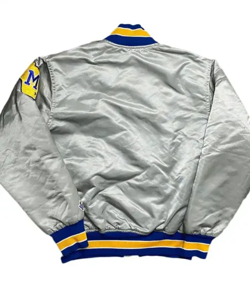 Get Now Milwaukee Brewers Vintage Bomber Grey Jacket For Sale