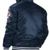 Get Now New York Yankees Bomber Blue Satin Jacket For Sale