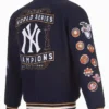Get Now New York Yankees Championship Navy Blue Varsity Jacket For Sale