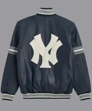 Get Now New York Yankees Leather Navy Blue Varsity Jacket For Unisex