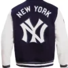 Get Now New York Yankees Men’s Rib Wool Varsity Baseball Jacket For Sale