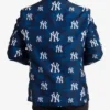 Get Now New York Yankees Navy Blue Printed Blazer For Unisex