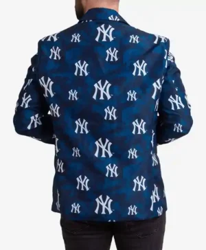 Get Now New York Yankees Navy Blue Printed Blazer For Unisex
