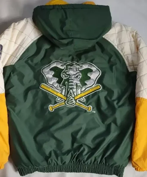 Get Now Oakland Athletics 80’s Full Zipp With Hood Winter Jacket For Sale