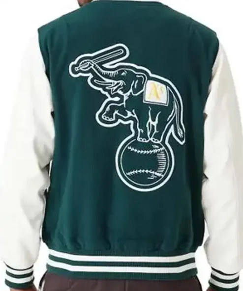 Get Now Oakland Athletics Green and White Heritage Baseball Jacket For Sale