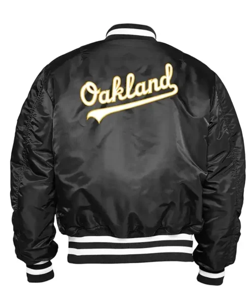 Get Now Oakland Athletics MA-1 Black Bomber Jacket For Sale