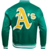 Get Now Oakland Athletics Retro Classic Satin Rib Jacket For Sale