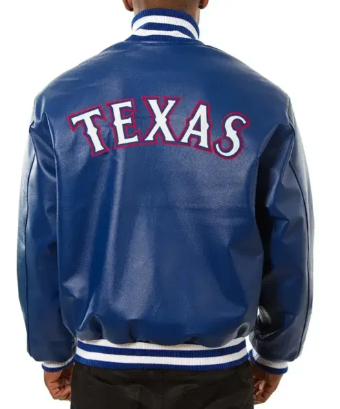 Get Now Texas Rangers Navy Blue Bomber Leather Jacket For Men And Women