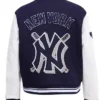 Get Now Yankees New York Varsity Heather White Baseball Jacket For Sale