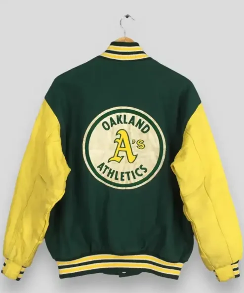 Get Oakland Athletics Vintage 90’s Leather Varsity Jacket For Sale
