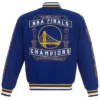 Golden State Warriors Championship Wool Varsity Jacket Back