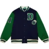 Goldner Dallas Mavericks Navy Blue And Green Varsity Jacket