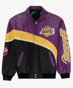 Gottlieb Los Angeles Lakers Full Snap Leather Jacket