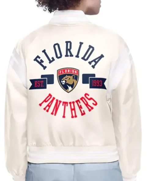 Heidi Florida Panthers Printed Satin Jacket