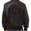 Houston Astros Black Full Snap Leather Bomber Jacket For Sale
