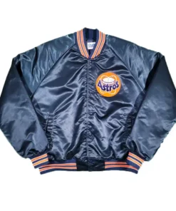 Houston Astros Navy Blue Vintage Bomber Jacket