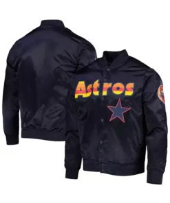 Houston Astros Starter Bomber Vintage Black Jacket