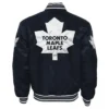 Jacey Toronto Maple Leafs Navy Black Button-Up Jacket