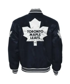 Jacey Toronto Maple Leafs Navy Black Button-Up Jacket