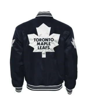 Jacey Toronto Maple Leafs Navy Black Button-Up Jacket