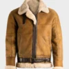 Jay Sheepskin SF Brown Leather Jacket