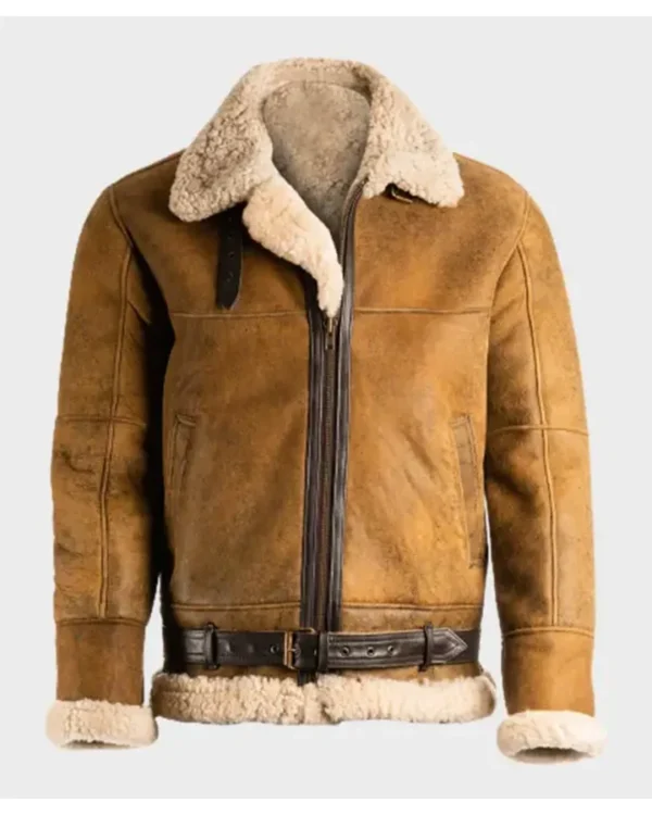 Jay Sheepskin SF Brown Leather Jacket