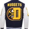 Jimmy Denver Nuggets Letterman Wool Varsity Jacket Back