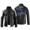 Kansas City Royals Black And White Leather Jacket