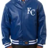 Kansas City Royals Blue Leather Varsity Jacket