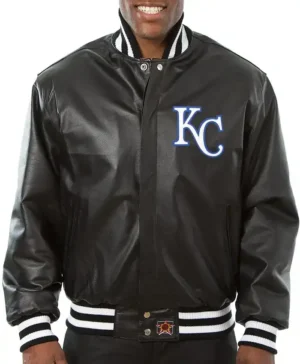 Kansas City Royals Full Leather Black Varsity Jacket