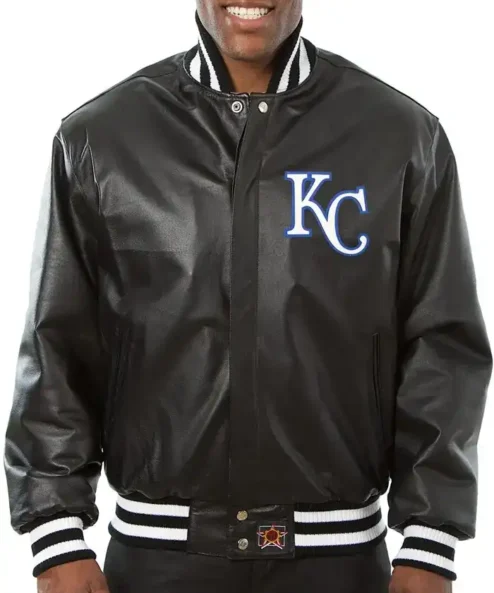 Kansas City Royals Full Leather Black Varsity Jacket